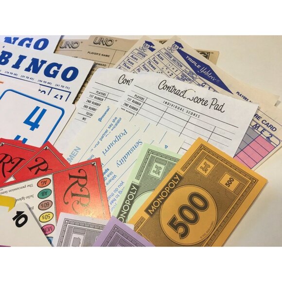 Assorted Game Card Pieces Crafts Junk Journal Ephemera Lot 72 Pcs mq - Picture 4 of 7